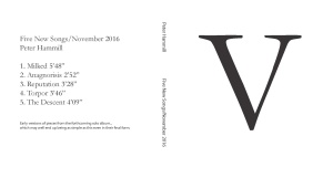Peter Hammill - V New Songs/November 2016